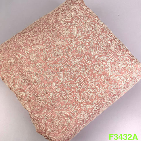 Thread Embroidered Shimmer Tissue Fabric-F3432